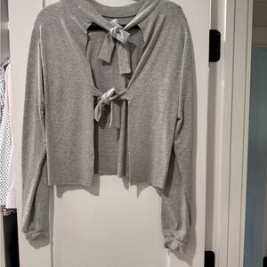 THE RANGE Gray Women's Tie-Back Top